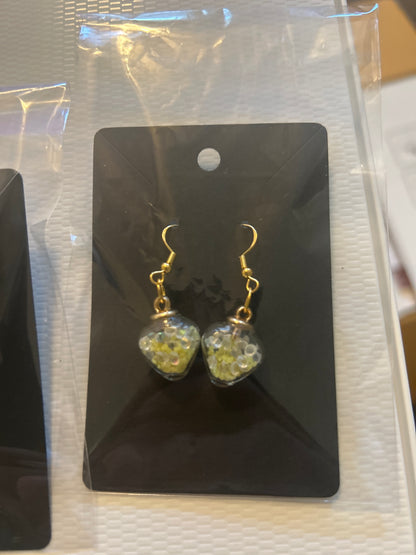 GITD Crystal Potion Bottle Earrings